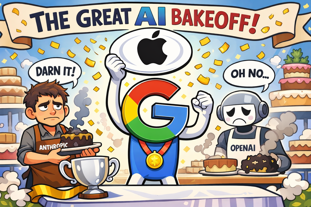 And the Winner of Apple's Great AI Bakeoff is... Google