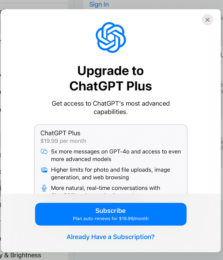 OpenAI's Potentially Massive iOS ChatGPT Upsell