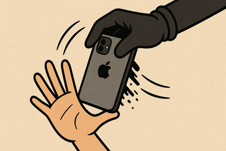 An iPhone, Swiped